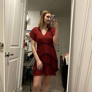Anthropologie Red Robin Tiered Mini Dress (XS)